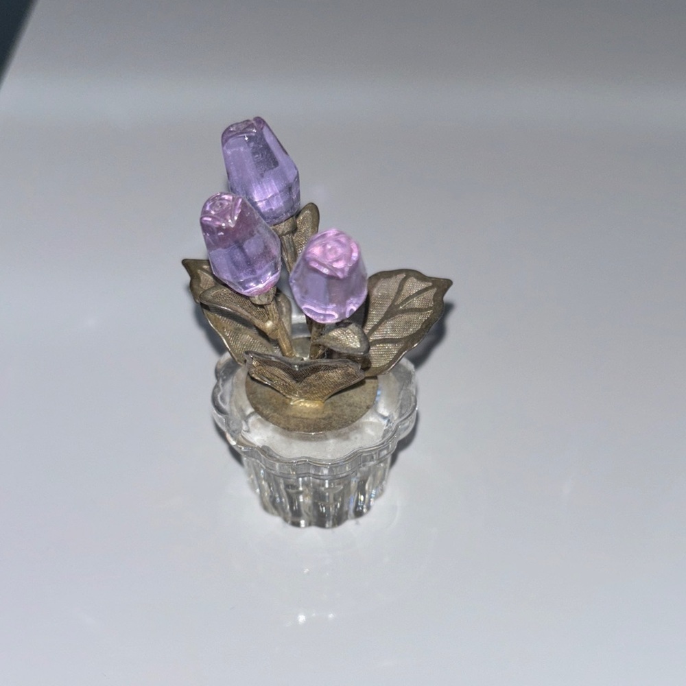 Purple Crystal Flower Ornament